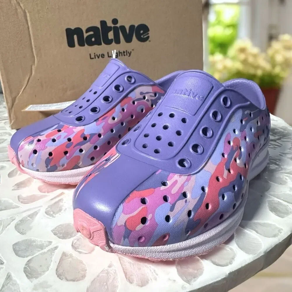 Native Shoes Robbie Toddler Kids Camo Floral Slip-On Water Shoes Sneaker Waterpr